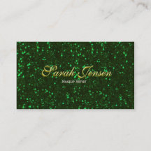 Groen glitter met Gold Lettering