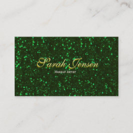 Groen glitter met Gold Lettering Visitekaartje