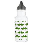 Groen Glitter Mustache Pattern Gedrukt Waterfles (Links)