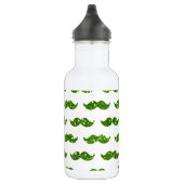 Groen Glitter Mustache Pattern Gedrukt Waterfles (Rechts)