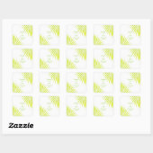 Groen glitter Palm Leaf White Tropical Wedding Vierkante Sticker (Vel)