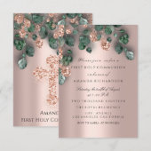 Groen Glitter Roos Eerste Heilige Communistische K Kaart (Voorkant / Achterkant)