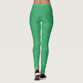 Groen glittereffect leggings (Achterkant)