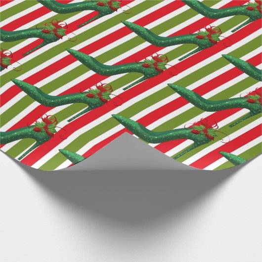 Groen glitterpapier met vulling cadeaupapier (Hoek)