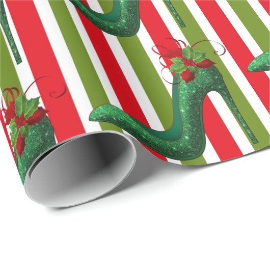 Groen glitterpapier met vulling cadeaupapier (Rol Hoek)