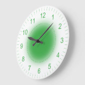 Groen gloeien op wit grote klok (Hoek)