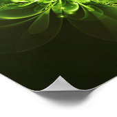 Groen gloeiend gloeiend poster (Hoek)