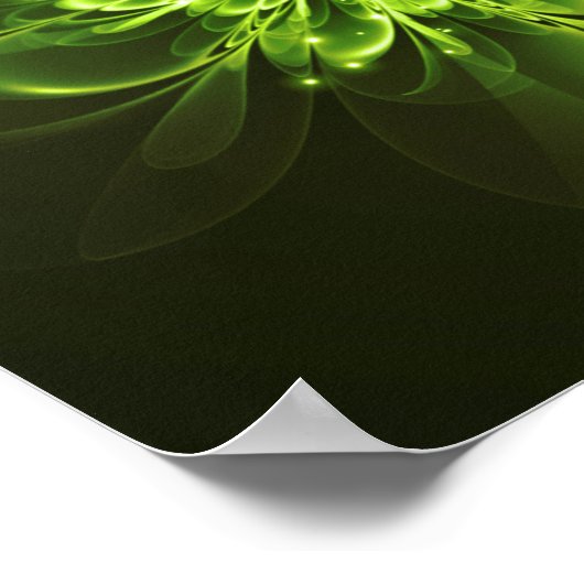 Groen gloeiend gloeiend poster (Hoek)