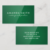 Groen gloss visitekaartje (Voorkant / Achterkant)