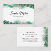 Groen Gold Abstract - Aangepast modern Visitekaartje (Voorkant / Achterkant)