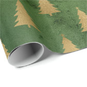 GROEN GOLD CHRISTMAS TREE 2 WRAPPINGPAPIER CADEAUPAPIER (Rol Hoek)
