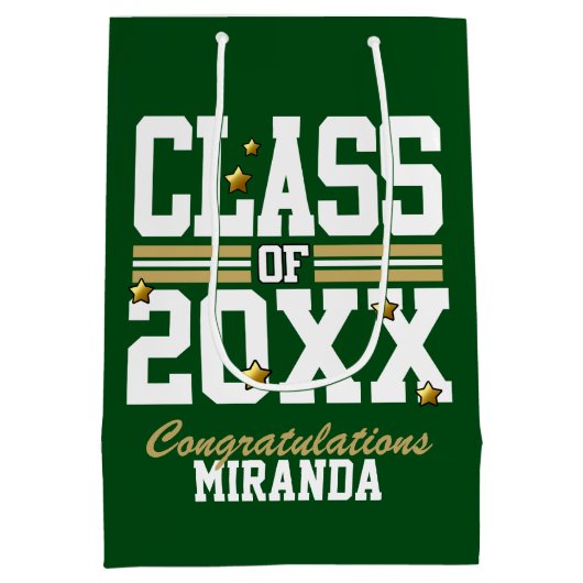 Groen|Gold-dockingklasse Jaar Medium Cadeauzakje (Achterkant)