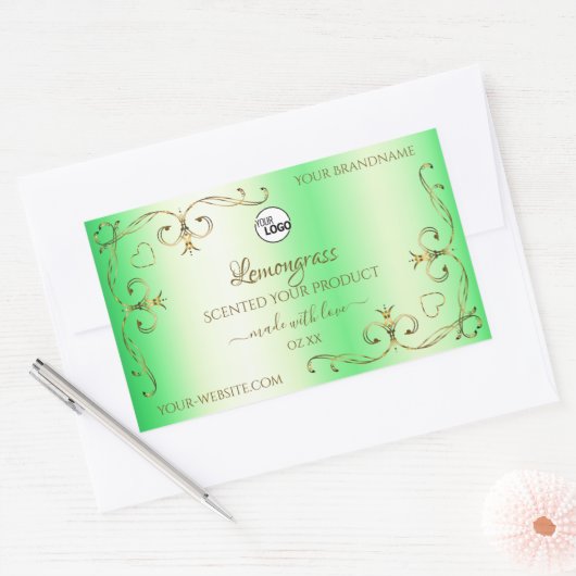 Groen Gold  etiket met Logo (Envelop)