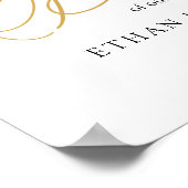 Groen Gold Foliage Cross Welcome Baptisme Poster (Hoek)