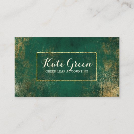 Groen Gold Professional-accountantskantoor - elega Visitekaartje (Voorkant)