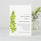 GROEN GOLD WATERVERF FERN FOLIAGE VRIJGEZELLENFEES KAART (Staand voorkant)