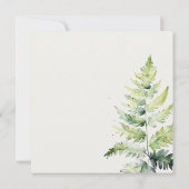 GROEN GOLD WATERVERF FERN FOLIAGE VRIJGEZELLENFEES KAART (Achterkant)