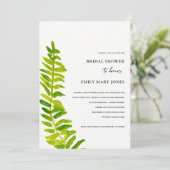 GROEN GOLD WATERVERF FERN FOLIAGE VRIJGEZELLENFEES KAART (Staand voorkant)