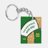 Groen Gold White - Speciaal gepersonaliseerde voll Sleutelhanger (Voorkant Links)