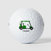 Groen Golf Buggy Design Golfballen (Voorkant)