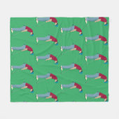 Groen Golfontwerp, knelpen Fleece Deken (Voorkant (Horizontaal))