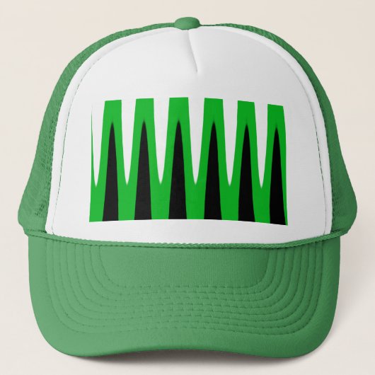 Groen golfontwerp trucker pet (Voorkant)