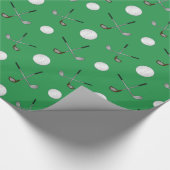 Groen golfpatroon cadeaupapier (Hoek)