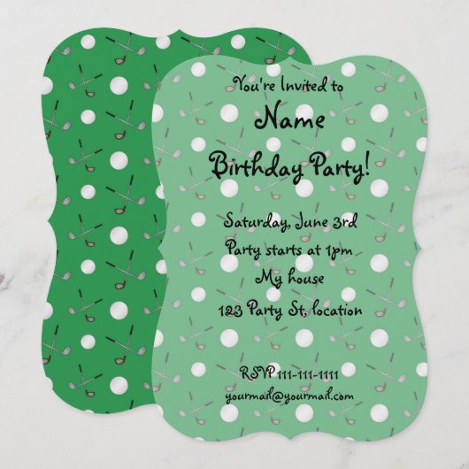 Groen golfpatroon kaart (Voorkant / Achterkant)