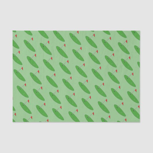 Groen golfthema Weefpapier voor cadeaupapier Tissuepapier (Voorkant)