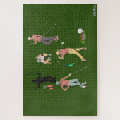 groen golfveld legpuzzel (Verticaal)