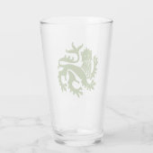 Groen Gotisch Revival Leeuwenglas Glas (Achterkant)
