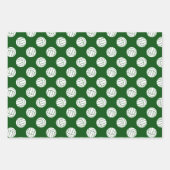 Groen Goud 3 delig Coördinerend Volleybal Inpakpapier Vel (Voorkant 2)