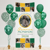 Groen & Goud 9 Fotocollage Afstuderen Vinyl Spandoek