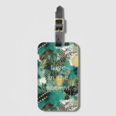 Groen Goud Abstract Bagagelabel (Voorkant (verticaal))