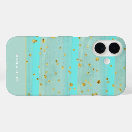 Groen Goud Abstract Case-Mate iPhone Case (Achterkant (horizontaal))
