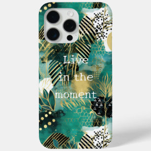 Groen Goud Abstract iPhone 15 Pro Max Hoesje