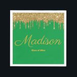 Groen & Goud Afstudeerfeest Diploma 2024 Papier Servet<br><div class="desc">afstudeerfeest papieren servetten servet,  klas van 2024 feest eenheid,  aangepaste behandel gunst weg goody,  gepersonaliseerde afgestudeerde naam script 2025,  aangepaste viering aanpassen phd jd,  master verpleegster ma ms md,  afstudeer bijeenkomst vieren leraar,  medisch bachelor med dokter verpleging,  middelbare school hogeschool universiteit mba,  kleuterschool cpa midden groen goud</div>