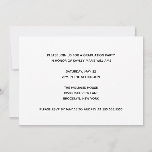 Groen Goud Afstuderen Foto 2025 Afstudeerfeest Kaart (Achterkant)