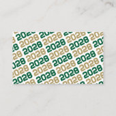 Groen & Goud Afstuderen Uitnodigen Aankondiging in (Achterkant)