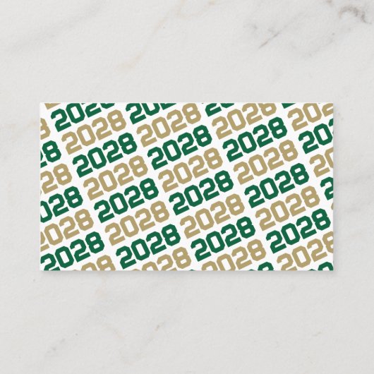 Groen & Goud Afstuderen Uitnodigen Aankondiging in (Achterkant)