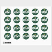 Groen Goud Afstuderen Vet Typografie Modern Ronde Sticker (Vel)