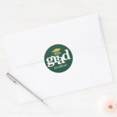 Groen Goud Afstuderen Vet Typografie Modern Ronde Sticker (Envelop)