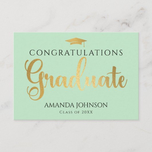 Groen goud Afstuderen woorden van Afstuderen Informatiekaartje (Voorkant)