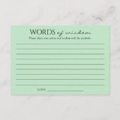 Groen goud Afstuderen woorden van Afstuderen Informatiekaartje (Achterkant)