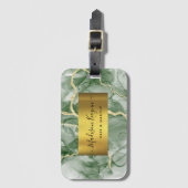 Groen Goud Agaat Bagagelabel (Voorkant (verticaal))