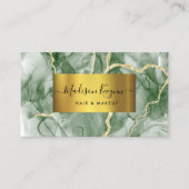 Groen Goud Agaat Visitekaartje (Voorkant)