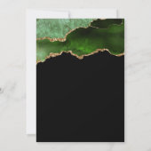 Groen Goud Agate 70e Verjaardagsfeestje Kaart (Achterkant)