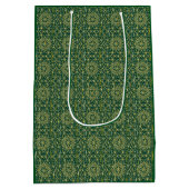 Groen & Goud Arabesque Gift Bag Medium Cadeauzakje (Achterkant)