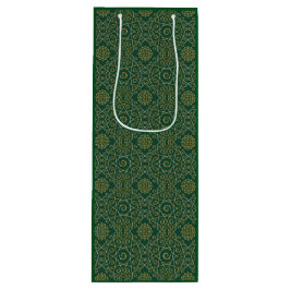 Groen & Goud Arabesque Gift Bag Wijn Cadeautas