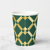 Groen & Goud Arabisch geïnspireerde Paper Cup Papieren Bekers (Rechts)